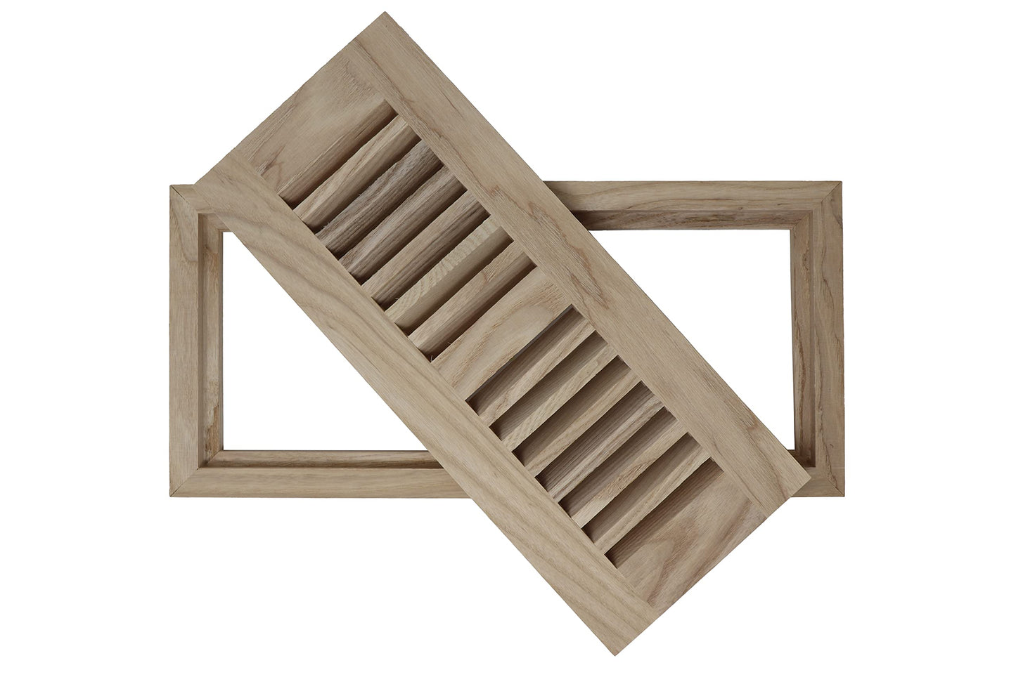 Ash Wood Floor Register, Flush Mount Vent Cover (Unstained Unfinished Wood)