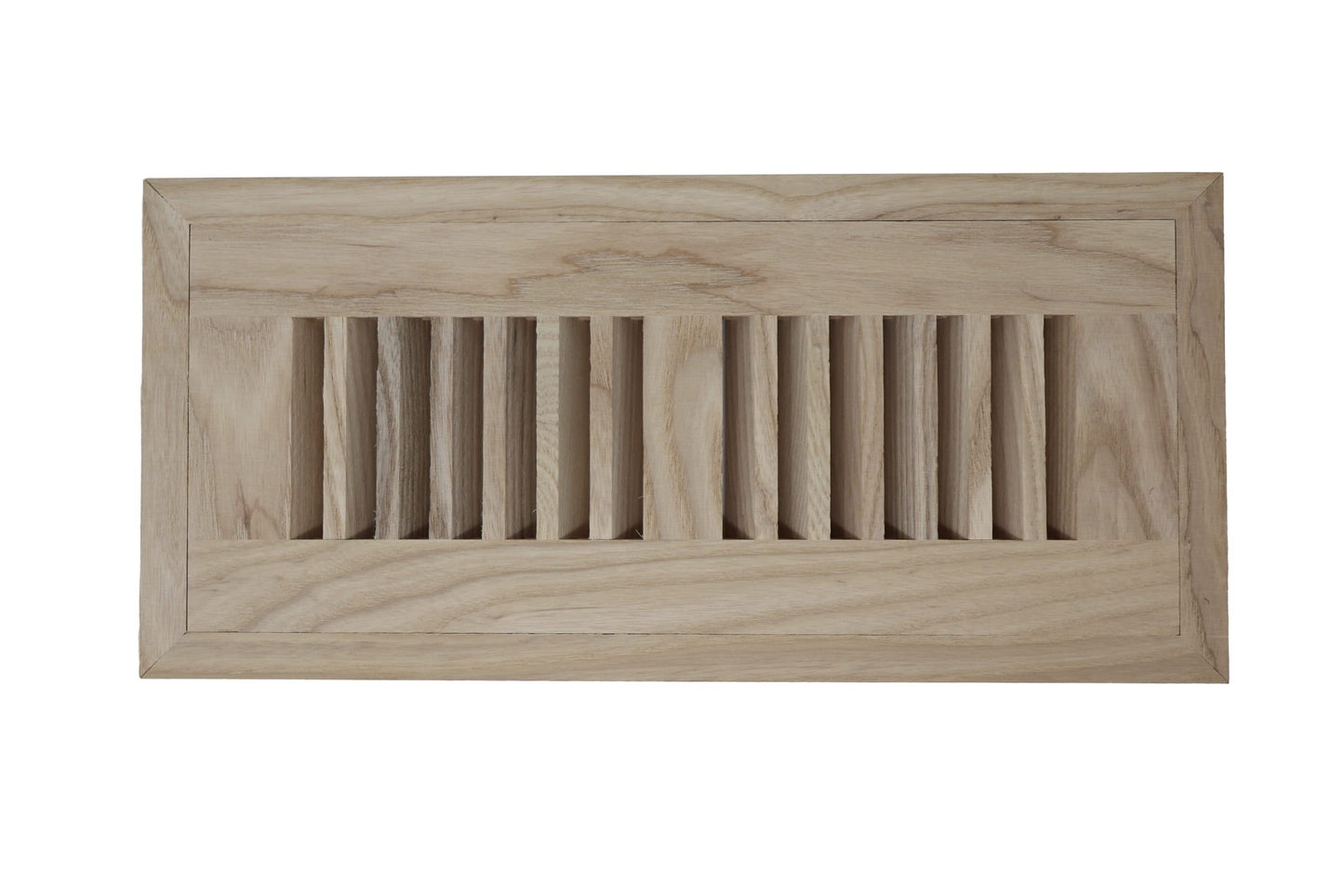 Ash Wood Floor Register, Flush Mount Vent Cover (Unstained Unfinished Wood)