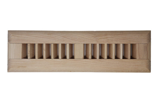 Maple Wood Floor Register, Drop in Vent Cover (Unstained Unfinished Wood)