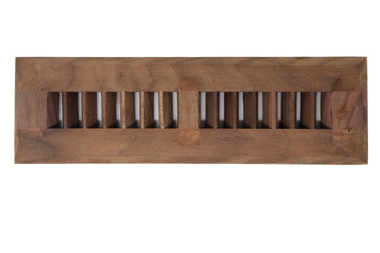 Walnut Wood Floor Register, Drop in Vent Cover (Unstained Unfinished Wood)