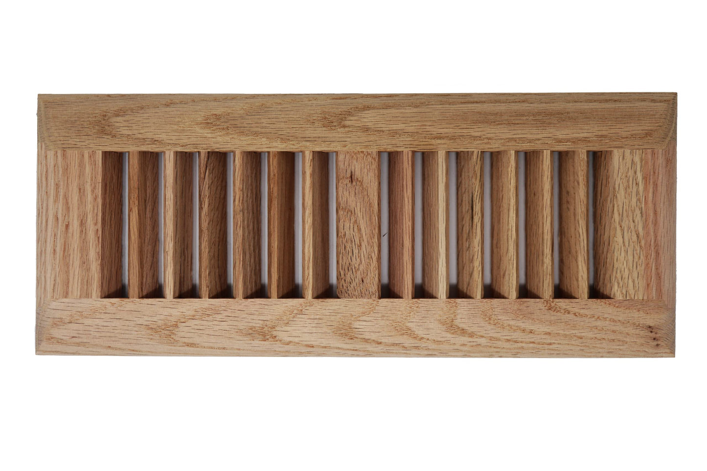 Red Oak Wood Floor Register, Drop in Vent Cover (Unstained Unfinished Wood)