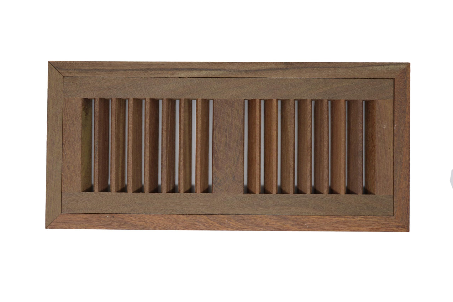 Ipe Wood Floor Register, Flush Mount Vent Cover (Unstained Unfinished Wood)