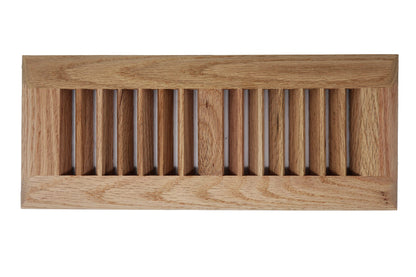 Red Oak Wood Floor Register, Drop in Vent Cover (Unstained Unfinished Wood)