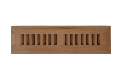 American Cherry Wood Floor Register, Drop in Vent Cover (Unstained Unfinished Wood)