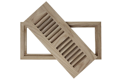 Ash Wood Floor Register, Flush Mount Vent Cover