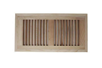Maple Wood Floor Register, Flush Mount Vent Cover