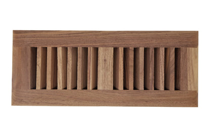 Walnut Wood Floor Register, Drop in Vent Cover (Unstained Unfinished Wood)