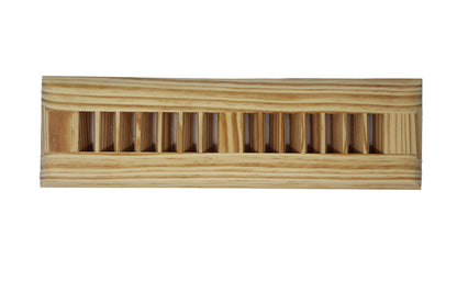 Yellow Pine Wood Floor Register, Drop in Vent Cover (Unstained Unfinished Wood)