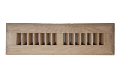 Maple Wood Floor Register, Drop in Vent Cover (Unstained Unfinished Wood)