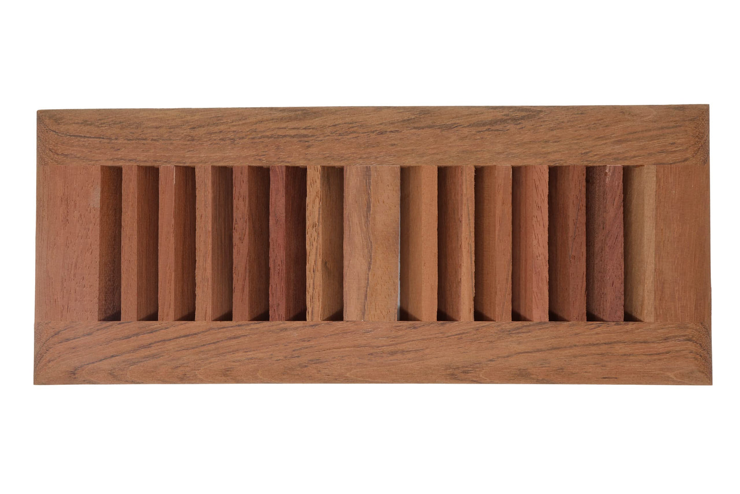 Brazilian Cherry Wood Floor Register, Drop in Vent Cover (Unstained Unfinished Wood)