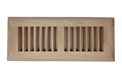 Yellow Birch Wood Floor Register, Drop in Vent Cover (Unstained Unfinished Wood)