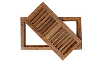 Cumaru Wood Floor Register, Flush Mount Vent Cover