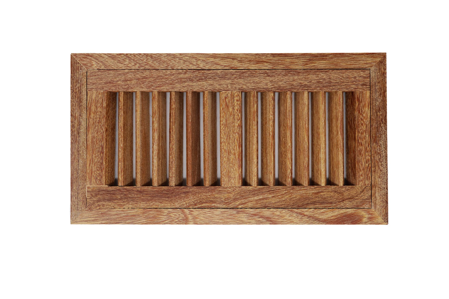 Cumaru Wood Floor Register, Flush Mount Vent Cover (Unstained Unfinished Wood)
