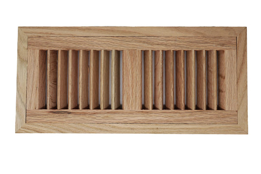 Rift & Quartered Oak Wood Floor Register, Flush Mount Vent Cover