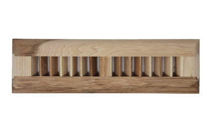 Hickory Wood Floor Register, Drop in Vent Cover (Unstained Unfinished Wood)
