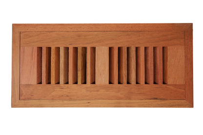Brazilian Cherry Wood Floor Register, Flush Mount Vent Cover