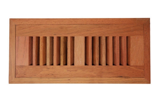 Brazilian Cherry Wood Floor Register, Flush Mount Vent Cover (Unstained Unfinished Wood)