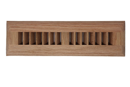 Red Oak Wood Floor Register, Drop in Vent Cover (Unstained Unfinished Wood)