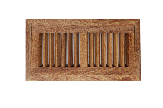 Cumaru Wood Floor Register, Drop in Vent Cover (Unstained Unfinished Wood)