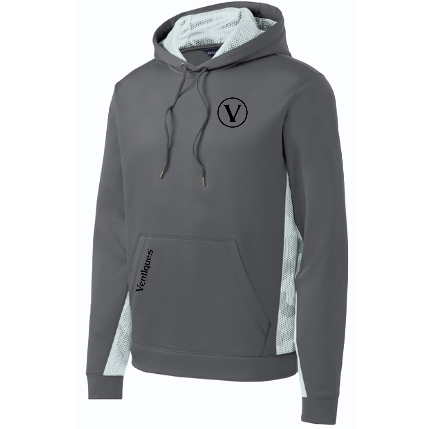 Sport-Tek Sport-Wick CamoHex Fleece Colorblock Hooded Pullover