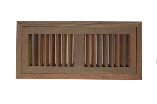 Ipe Wood Floor Register, Flush Mount Vent Cover (Unstained Unfinished Wood)