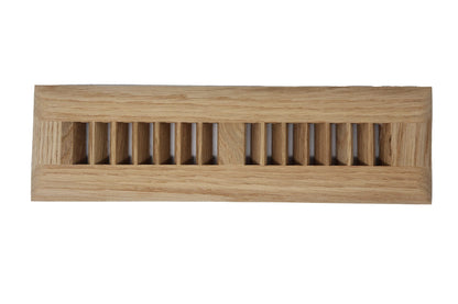 White Oak Wood Floor Register, Drop in Vent Cover (Unstained Unfinished Wood)