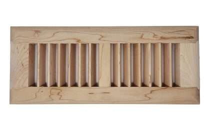 Maple Wood Floor Register, Drop in Vent Cover (Unstained Unfinished Wood)