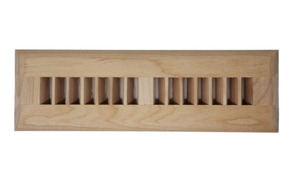 Yellow Birch Wood Floor Register, Drop in Vent Cover (Unstained Unfinished Wood)