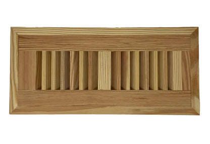 Yellow Pine Wood Floor Register, Flush Mount Vent Cover