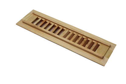 White Pine Wood Floor Register, Drop in Vent Cover (Unstained Unfinished Wood)