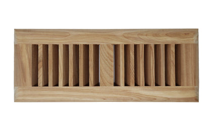 Red Birch Wood Floor Register, Drop in Vent Cover (Unstained Unfinished Wood)