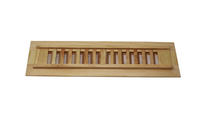 White Pine Wood Floor Register, Drop in Vent Cover (Unstained Unfinished Wood)