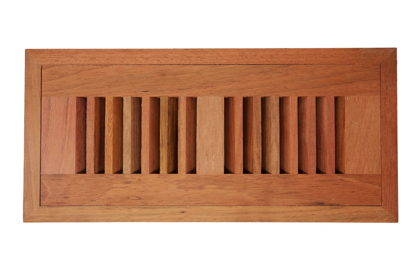 Brazilian Cherry Wood Floor Register, Flush Mount Vent Cover (Unstained Unfinished Wood)