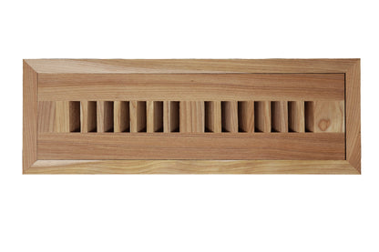 Red Birch Wood Floor Register, Flush Mount Vent Cover